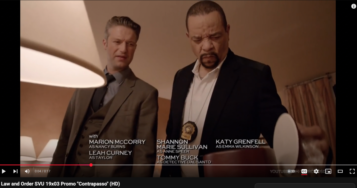 Law & Order: Special Victims Unit, S19E3: “Contrapasso” (2017)