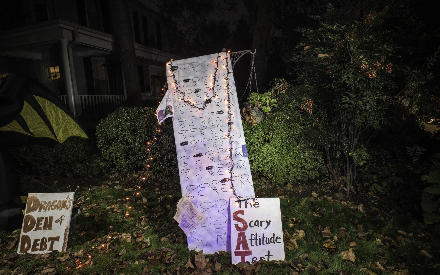 Eric Hoover, “Why This College Applicant Turned Her Yard Into an Admissions-Themed Horror Show” (2017)